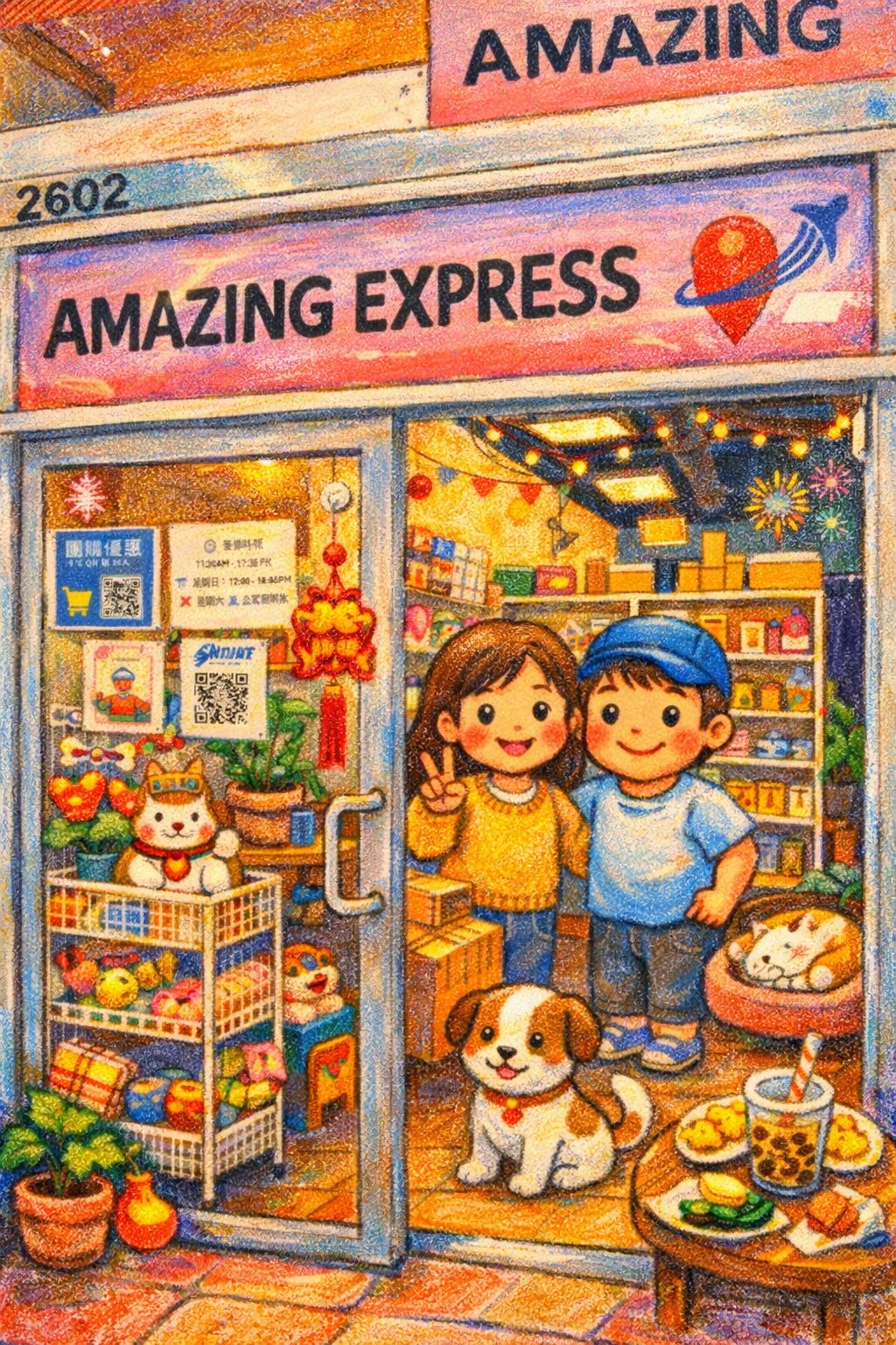 Amazing Express 店舖插畫